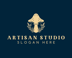 Herbal Fungus Mushroom logo design