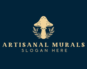 Herbal Fungus Mushroom logo design