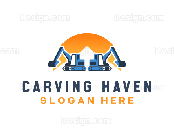 Mountain Excavation Machine Logo