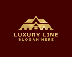 Luxury House Roof Real Estate logo design