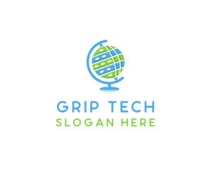 Digital Tech Globe logo design