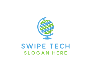 Digital Tech Globe logo design