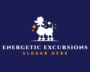 Pet Poodle Grooming logo design