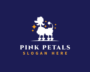 Pet Poodle Grooming logo design