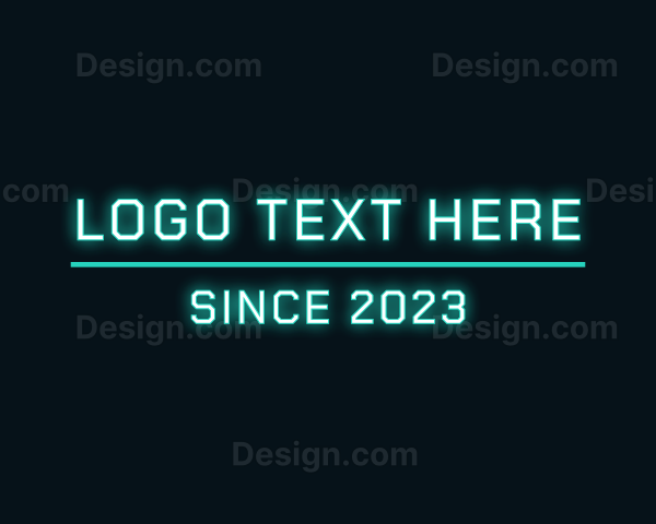 Techno Neon Agency Logo