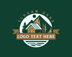 Lodge - Woodwork Roof Cabin logo design