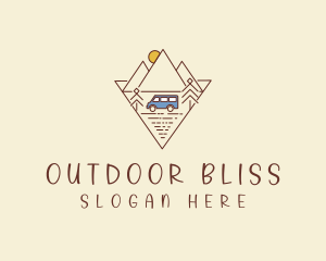 Mountain Trailer Van  logo design