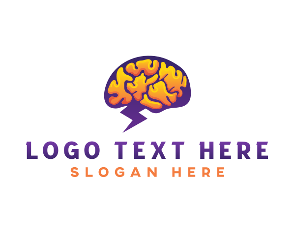 Brain Lightning Mind  logo