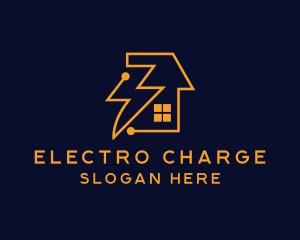 Lightning Bolt House Connector logo design