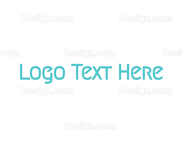 Blue Thin Wordmark Logo