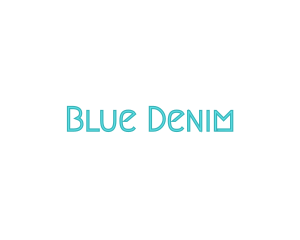 Blue Thin Wordmark logo design