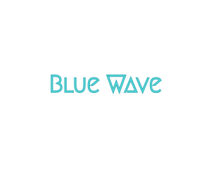 Blue Thin Wordmark logo design