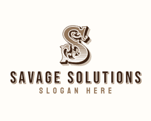 Antique Western Typography logo design