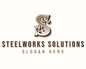 Antique Western Typography logo design