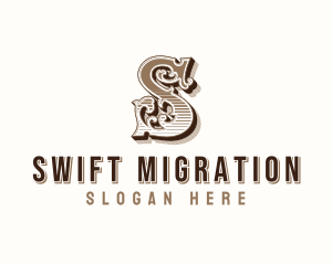 Antique Western Typography logo design