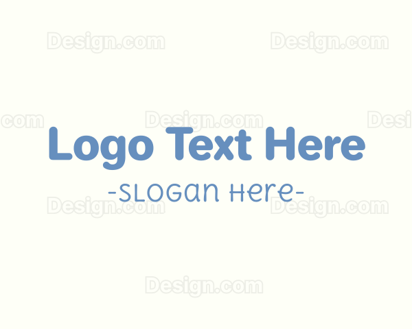 Baby Boy Text Font Logo