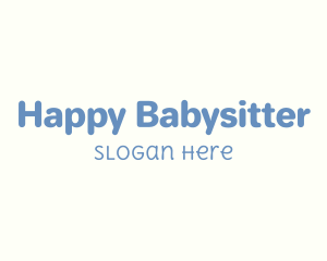 Baby Boy Text Font logo design