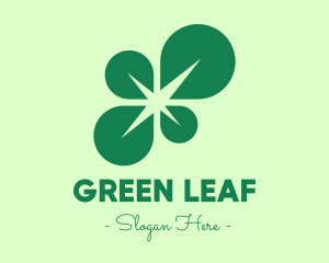 Green Leaf Spark logo design