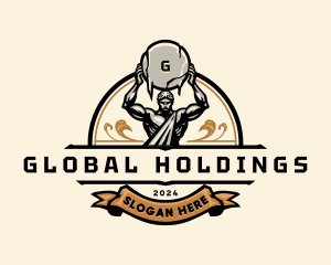 Strong Atlas Man logo design