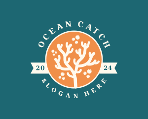 Ocean Coral Reef logo design