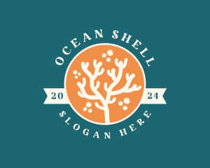 Ocean Coral Reef logo design