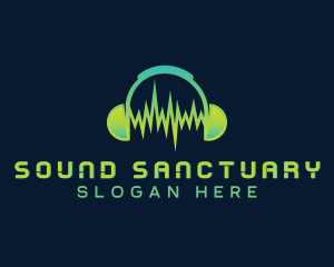 Sound Recording Headphones  logo design