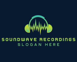 Sound Recording Headphones  logo design