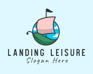 Leaf Caravel Boat logo