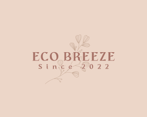 Aesthetic Eco Flower logo design