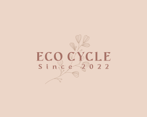 Aesthetic Eco Flower logo design