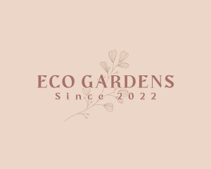 Aesthetic Eco Flower logo design