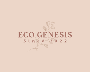 Aesthetic Eco Flower logo design