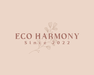 Aesthetic Eco Flower logo design