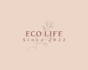 Aesthetic Eco Flower logo design