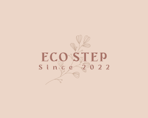 Aesthetic Eco Flower logo design