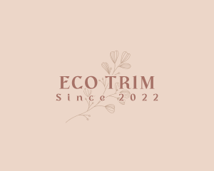 Aesthetic Eco Flower logo design