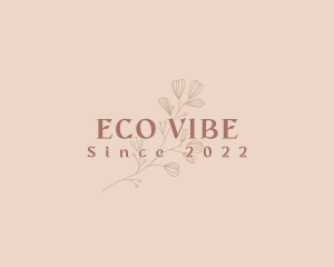 Aesthetic Eco Flower logo design