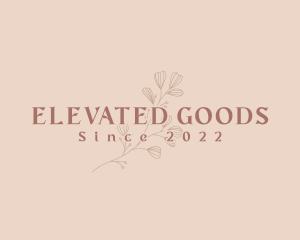 Aesthetic Eco Flower logo design