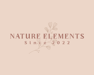 Aesthetic Eco Flower logo design