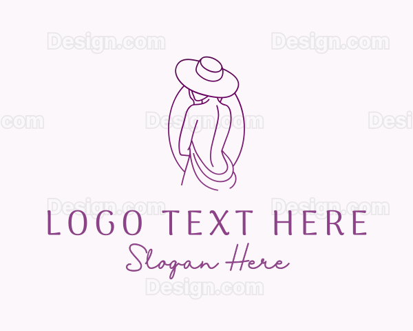 Sexy Woman Hat Logo