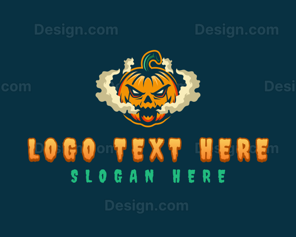 Vaping Spooky Pumpkin Logo