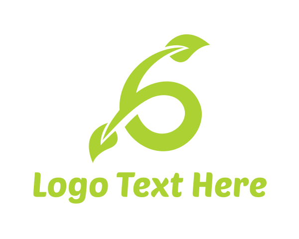 Number 6 logo example 4