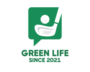 Green Golf Chat logo design