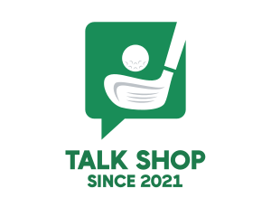 Green Golf Chat logo design