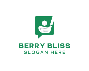 Green Golf Chat logo design