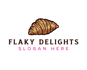 Bake Croissant Pastry logo design