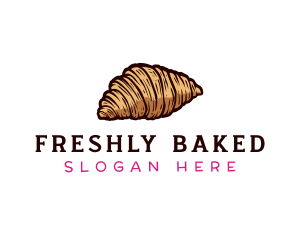 Bake Croissant Pastry logo design