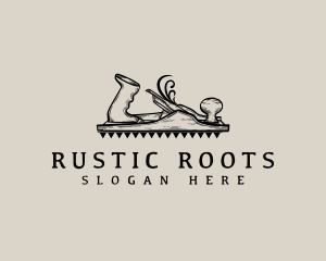 Rustic Carpentry Planer logo design