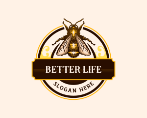 Retro Hornet Bee logo design