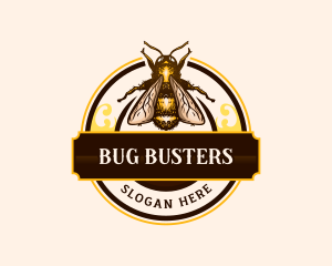 Retro Hornet Bee logo design